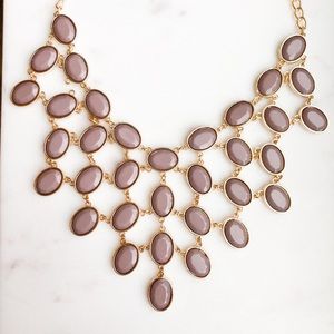 Beautiful Mauve Chainmail Statement Necklace